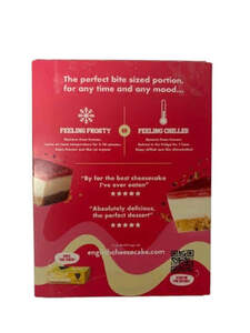 Image for mark UK00004296950_1of1_case_4of6 English Cheesecake Company RHUBARB & CUSTARD CHEESECAKE BITES