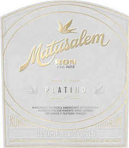 Image for mark UK00004195797 MATUSALEM RON EST 1872 PLATINO