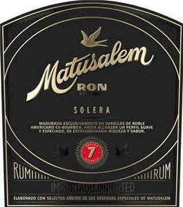 Image for mark UK00004195891 MATUSALEM RON EST 1872 SOLERA 7