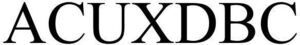Image for mark 1860516 ACUXDBC