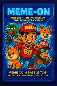 Image for mark UK00004239954 MEME-ON UNLEASH THE POWER OF THE PEOPLE'S COINS! BONKBOY BONK WAGMI BB MEME COIN BATTLE TCG 1ST EDITION . POWERED BY BONKBOY LTD