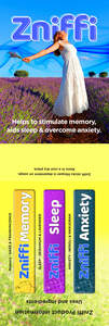 Image for mark UK00004270045 AIDS SLEEP & OVERCOME ANXIETY. MEMORY : SAGE & FRANKINCENCE HELPS TO STIMULATE MEMORY, ZNIFFI MEMORY SLEEP : GERANIUM & LAVENDER ZNIFFI SLEEP ANXIETY : NEROLI & MARJORAM STORE IN A COOL DRY PLACE. ZNIFFI ANXIETY USES AND INGREDIENTS ZNIFFI STICKS LIFESPAN IS DEPENDENT ON USAGE. ZNIFFI PRODUCT INFORMATION