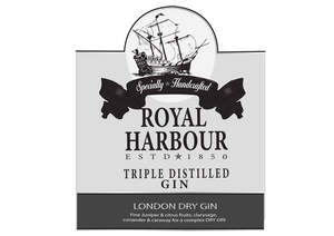 Image for mark UK00004273967 SPECIALLY HANDCRAFTED ROYAL HARBOUR ESTD 1850 TRIPLE DISTILLED GIN LONDON DRY GIN FINE JUNIPER & CITRUS FRUITS, CLARYSAGE, CORIANDER & CARAWAY FOR A COMPLEX DRY GIN