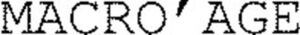 Image for mark 1890265 MACRO’ AGE