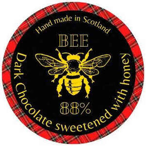 Image for mark UK00004336963 Hand made in Scotland
Bee
Dark Chocolate
88%
Sweetened with honey