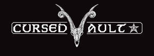 Image for mark UK00004341083 Cursed Vault (text), fantasy goat skull, curved horns, five-pointed star, eye within a star
