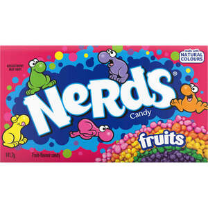 Image for mark UK00004352265 ASSORTMENT MAY VARY Nerds Candy fruits Fruit-flavour Candy Made with NATURAL COLOURS 141.7g
