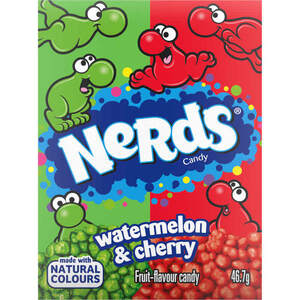 Image for mark UK00004352271 Nerds Candy Watermelon & Cherry Fruit-flavour candy Made with NATURAL COLOURS 46.7g