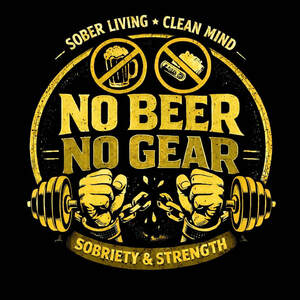 Image for mark UK00004365814 Sober Living Clean mind No Beer No Gear Sobriety & Strength