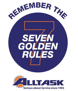 Image for mark UK00004366899_1of2 REMEMBER THE SEVEN GOLDEN RULES ALLTASK SERIOUS ABOUT SERVICE SINCE 1992