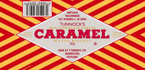 Image for mark UK00004367346 TUNNOCK'S MILK CHOCOLATE COATED CARAMEL WAFER BISCUIT