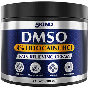 Image for mark UK00004367902 5KIND CLINICAL SKINCARE DMSO 4% LIDOCAINE HCI PAIN RELIEVING GEL CREAM ALOE VERA FRANKINCENSE ARNICA MAGNESIUM 4 fl. oz. ( 118 ml )
