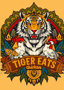 Image for mark UK00004349927 TIGER EATS CHICKEN