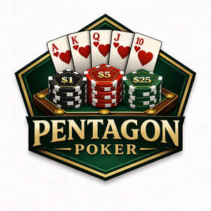 Image for mark UK00004372258_1of2 A K Q J 10 $1 $5 $25 PENTAGON -POKER