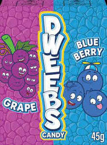 Image for mark UK00004381212 DWEEBS BLUE BERRY GRAPE CANDY 45G