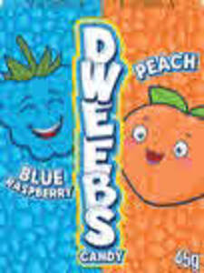 Image for mark UK00004381213 DWEEBS BLUE RASPBERRY PEACH CANDY 45G