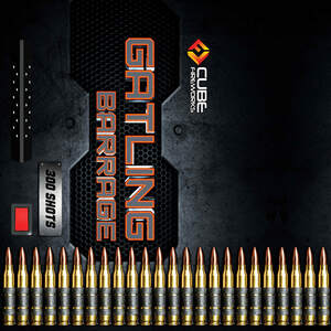 Image for mark UK00004382764 CUBE FIREWORKS GATLING BARRAGE 300 SHOTS