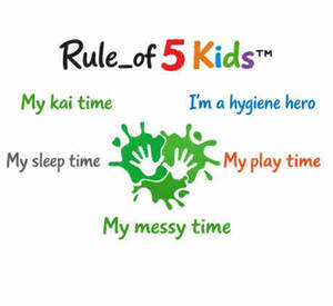 Image for mark UK00004395257 RULE_OF 5 KIDS&trade; MY KAI TIME I'M A HYGIENE HERO MY SLEEP TIME MY PLAY TIME MY MESSY TIME