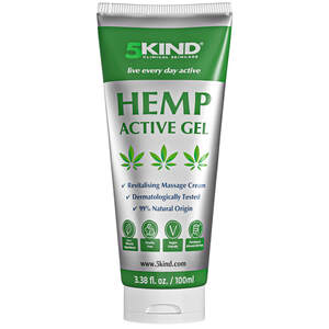 Image for mark UK00004367878 5KIND CLINICAL SKINCARE live every day active HEMP ACTIVE GEL Revitalising Massage Cream Dermatologically Tested 99% Natural Origin Rich in Natural Ingredients Cruelty Free Vegan Friendly Paraben & mineral Oil Free www.5kind.com 3.38 fl. oz. / 100ml