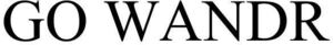 Image for mark 1921365 GO WANDR