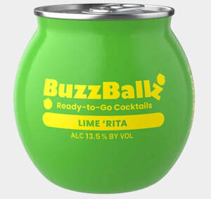 Image for mark UK00004391109_1of1_case_1of6 BUZZBALLZ READY-TO-GO COCKTAILS LIME 'RITA ALC 13.5% BY VOL