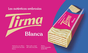 Image for mark UK00004414360 LAS AUT&Eacute;NTICAS AMBROS&Iacute;AS TIRMA LAS AUT&Eacute;NTICAS AMBROS&Iacute;AS. BLANCA TIRMA BLANCA AMBROS&Iacute;AS CON RELLENO FILLED WAFER COATED TIRMA, CUBIERTAS DE CHOCOLATE WITH WHITE CHOCOLATE DULCE COMPA&Ntilde;&Iacute;A BLANCO DESDE 1941