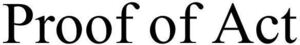 Image for mark 1927303 PROOF OF ACT