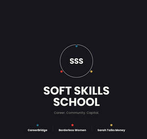 Image for mark UK00004419803 SSS SOFT SKILLS SCHOOL CAREER. COMMUNITY. CAPITAL. CAREERBRIDGE BORDERLESS WOMEN SARAH TALKS MONEY
