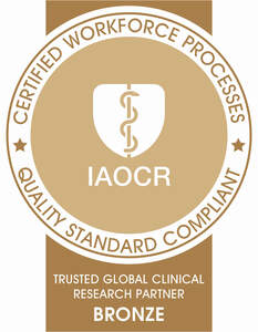 Image for mark UK00004079544_3of5 CERTIFIED WORKFORCE PROCESSES CERTIFIED QUALITY STANDARD COMPLIANT IAOCR TRUSTED GLOBAL CLINICAL RESEARCH PARTNER BRONZE