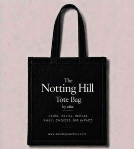 Image for mark UK00004437604 The Notting Hill Tote Bag by e&e REUSE. REFILL. REPEAT. SMALL CHOICES. BIG IMPACT. www.eandejewellery.com