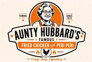 Image for mark UK00004433467 FAMOUS SINCE 1972 AUNTY HUBBARD'S &reg; FAMOUS FRIED CHICKEN AND PERI PERI - CRISPY. JUICY. LEGENDARY. -