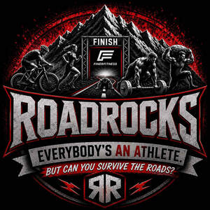 Image for mark UK00004421325 FINISH FINERFITNESS ROADROCKS EVERYBODY'S AN ATHLETE. BUT CAN YOU SURVIVE THE ROADS? RR