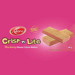 Image for mark UK00004425892 ADORO CRISP &lsquo;N&rsquo; LITE STRAWBERRY FLAVOUR CR&Egrave;ME WAFERS