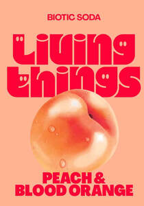 Image for mark UK00004456894 BIOTIC SODA LIVING THINGS PEACH & BLOOD ORANGE