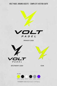 Image for mark UK00004406448 VOLT PADEL BRAND ASSETS - COMPLETE VECTOR SUITE VOLT PADEL PRIMARY LOGO VOLT PADEL SECONDARY LOGO ICON COLORS TYPOGRAPHY: LEDAS NEUE INBASEUS ( INTEN:0864;1