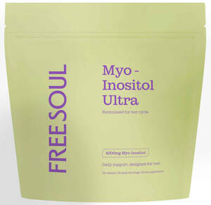 Image for mark UK00004311249_1of2 FREESOUL Myo-Inositol Ultra Formulated for her cycle. 4000mg Myo-Inositol Daily support, designed for her. 120 tablets | 30 daily servings | Food supplement