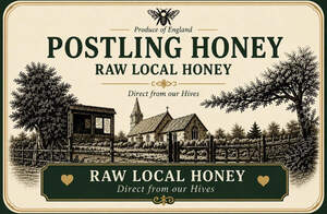 Image for mark UK00004427887 PRODUCE OF ENGLAND POSTLING HONEY RAW LOCAL HONEY DIRECT FROM OUR HIVES RAW LOCAL HONEY DIRECT FROM OUR HIVES