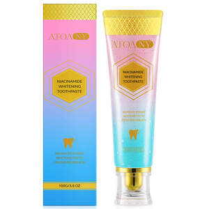 Image for mark UK00004261313 ATOANY NIACINAMIDE WHITENING TOOTHPASTE 100G/3.8 0Z
REMOVES STAINS WHITENS TEETH FRESHENS BREATH