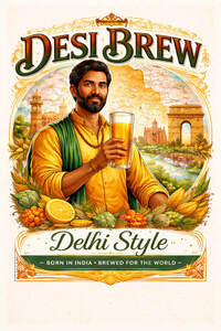 Image for mark UK00004322735 DESI BREW DELHI STYLE BORN IN INDIA . BREWED FOR THE WORLD