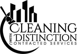 Image for mark UK00004412878 CLEANING WITH DISTINCTION CONTRACTED SERVICES