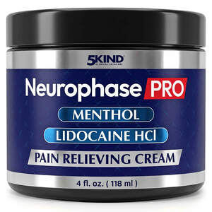 Image for mark UK00004436337 5KIND
CLINICAL SKINCARE
NEUROPHASE PRO
MENTHOL LIDOCAINE HCI
PAIN RELIEVING CREAM