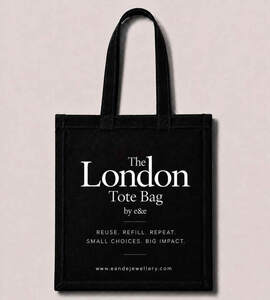Image for mark UK00004437587 The London Tote Bag by e&e REUSE. REFILL. REPEAT. SMALL CHOICES. BIG IMPACT. www.eandejewellery.com