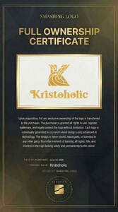 Image for mark UK00004401587 SMASHING LOGO FULL OWNERSHIP CERTIFICATE KRISTOHOLIC UPON ACQUISITION, FULL AND EXCLUSIVE OWNERSHIP OF THE LOGO IS TRANSFERRED TO THE PURCHASER. THE PURCHASER IS GRANTED ALL RIGHTS TO USE, REGISTER, TRADEMARK, AND LEGALLY PROTECT THE LOGO WITHOUT LIMITATION. EACH LOGO IS INDIVIDUALLY GENERATED AS A ONE-OF-A-KIND DESIGN USING ADVANCED AL TECHNOLOGY. THE DESIGN IS NEVER RESOLD, REASSIGNED, OR LICENS